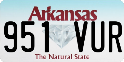 AR license plate 951VUR