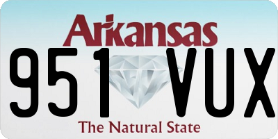 AR license plate 951VUX