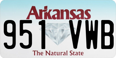 AR license plate 951VWB