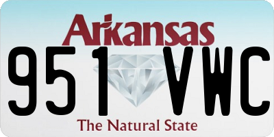 AR license plate 951VWC