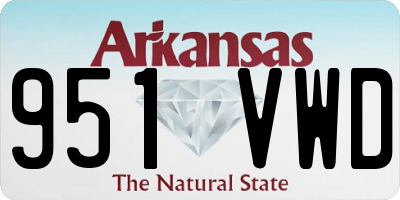 AR license plate 951VWD
