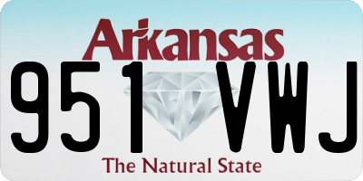 AR license plate 951VWJ