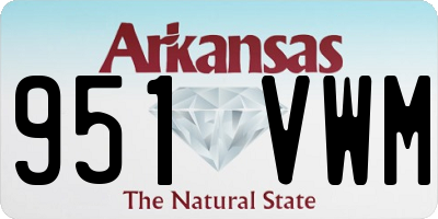 AR license plate 951VWM