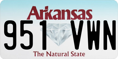 AR license plate 951VWN