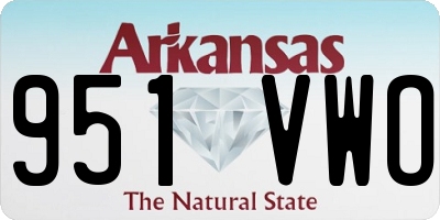 AR license plate 951VWO