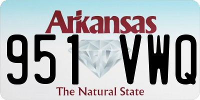 AR license plate 951VWQ