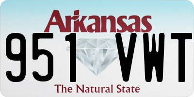 AR license plate 951VWT