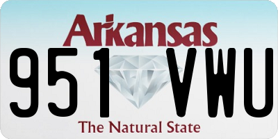 AR license plate 951VWU