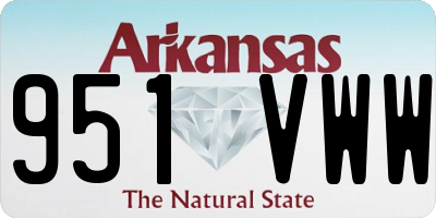 AR license plate 951VWW