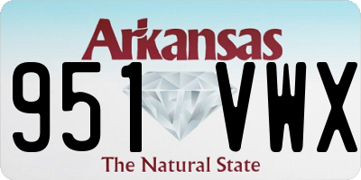 AR license plate 951VWX