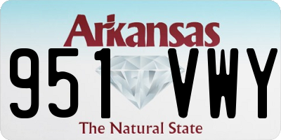 AR license plate 951VWY