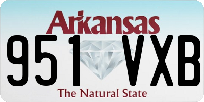 AR license plate 951VXB