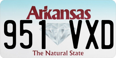 AR license plate 951VXD