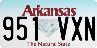 AR license plate 951VXN