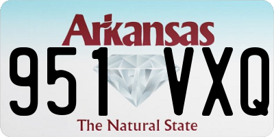 AR license plate 951VXQ
