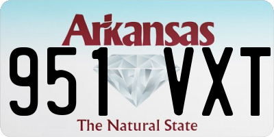 AR license plate 951VXT