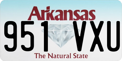 AR license plate 951VXU