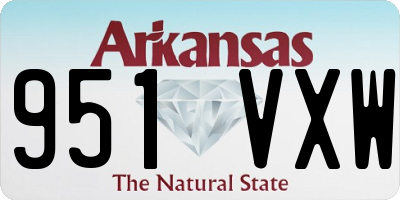 AR license plate 951VXW