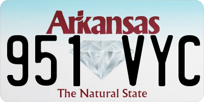 AR license plate 951VYC