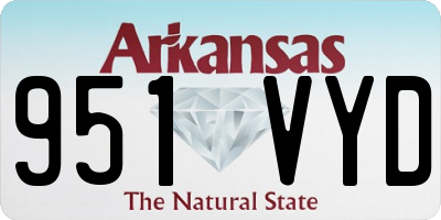 AR license plate 951VYD