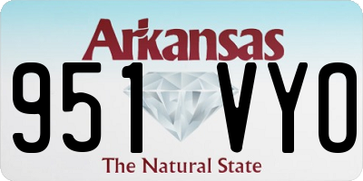 AR license plate 951VYO