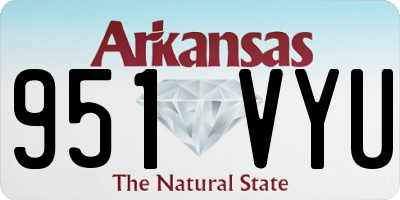 AR license plate 951VYU