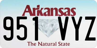 AR license plate 951VYZ