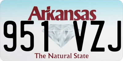 AR license plate 951VZJ