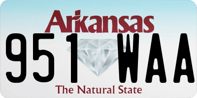 AR license plate 951WAA