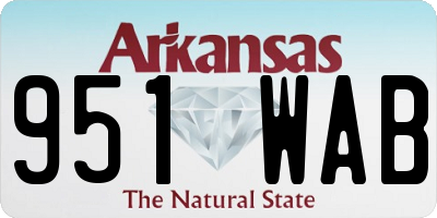 AR license plate 951WAB