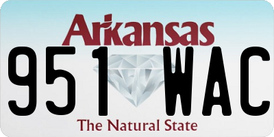 AR license plate 951WAC