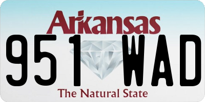 AR license plate 951WAD