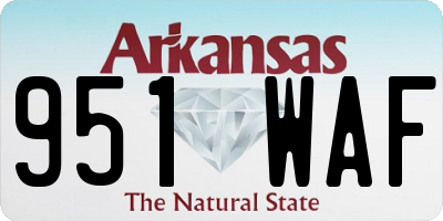 AR license plate 951WAF