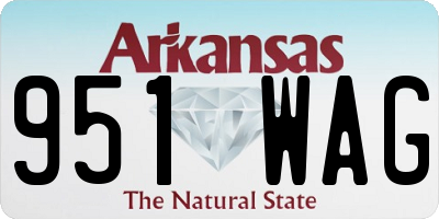 AR license plate 951WAG