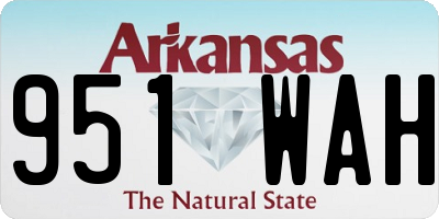 AR license plate 951WAH