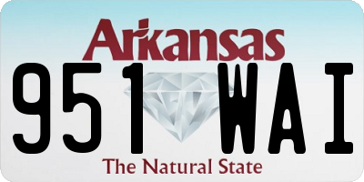 AR license plate 951WAI