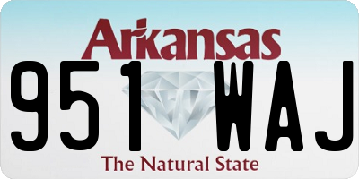 AR license plate 951WAJ