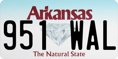 AR license plate 951WAL