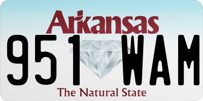 AR license plate 951WAM