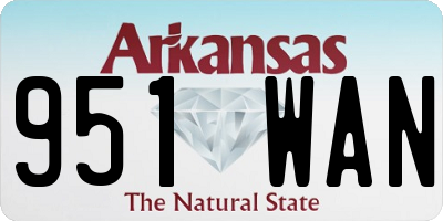 AR license plate 951WAN