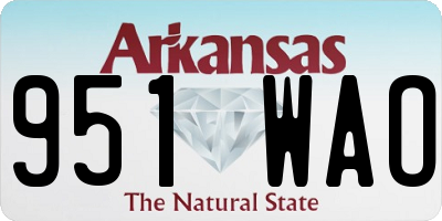 AR license plate 951WAO