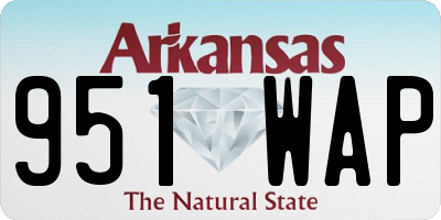 AR license plate 951WAP