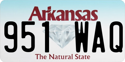 AR license plate 951WAQ