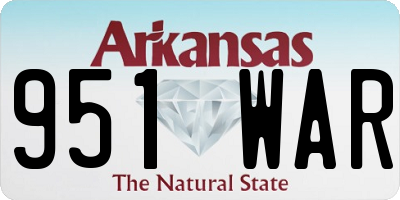 AR license plate 951WAR