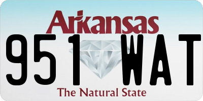 AR license plate 951WAT