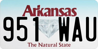 AR license plate 951WAU
