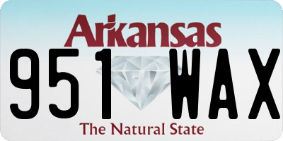 AR license plate 951WAX