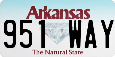 AR license plate 951WAY