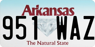 AR license plate 951WAZ