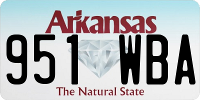 AR license plate 951WBA